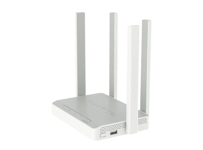 Keenetic KN-1912 Skipper Router inalámbrico Wi-Fi 5 AC1200 Malla Gigabit Ethernet, 4 puertos LAN y puerto USB 2.0, 4 antenas, Doble Banda (2.4 y 5 GHz), Gris y Blanco
