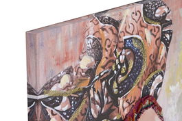 DKD Home Decor Cuadro Colonial Beige Multicolor 3 x 100 x 70 cm (2 Unidades) Hecho a Mano