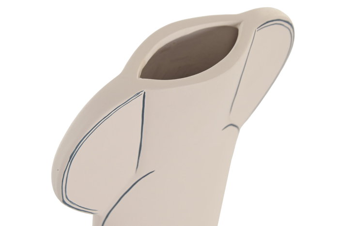 DKD Home Decor Jarrón de Terracota Pintado a Mano Crudo 28x20x6 cm