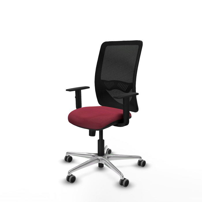 PIQUERAS Y CRESPO Silla de oficina Zulema con mecanismo Sincro, Granate y Negro PIQUERAS Y CRESPO Silla de oficina Zulema con mecanismo Sincro, Granate y Negro