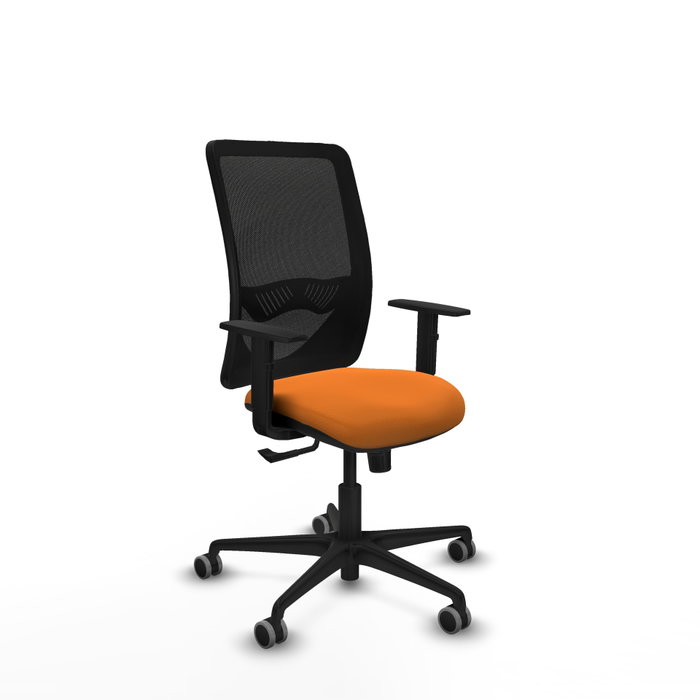 PIQUERAS Y CRESPO Silla de oficina Zulema Naranja y Negro con Mecanismo Sincro PIQUERAS Y CRESPO Silla de oficina Zulema Naranja y Negro con Mecanismo Sincro