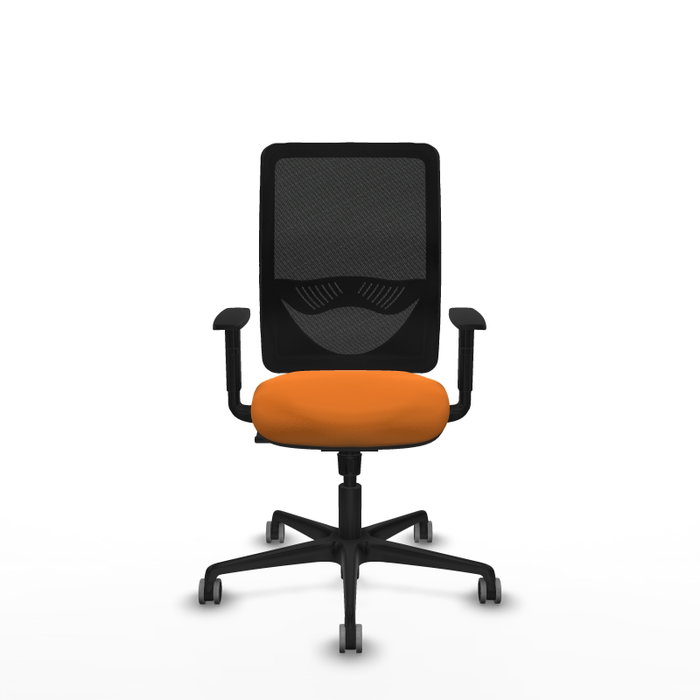 PIQUERAS Y CRESPO Silla de oficina Zulema Naranja y Negro con Mecanismo Sincro PIQUERAS Y CRESPO Silla de oficina Zulema Naranja y Negro con Mecanismo Sincro