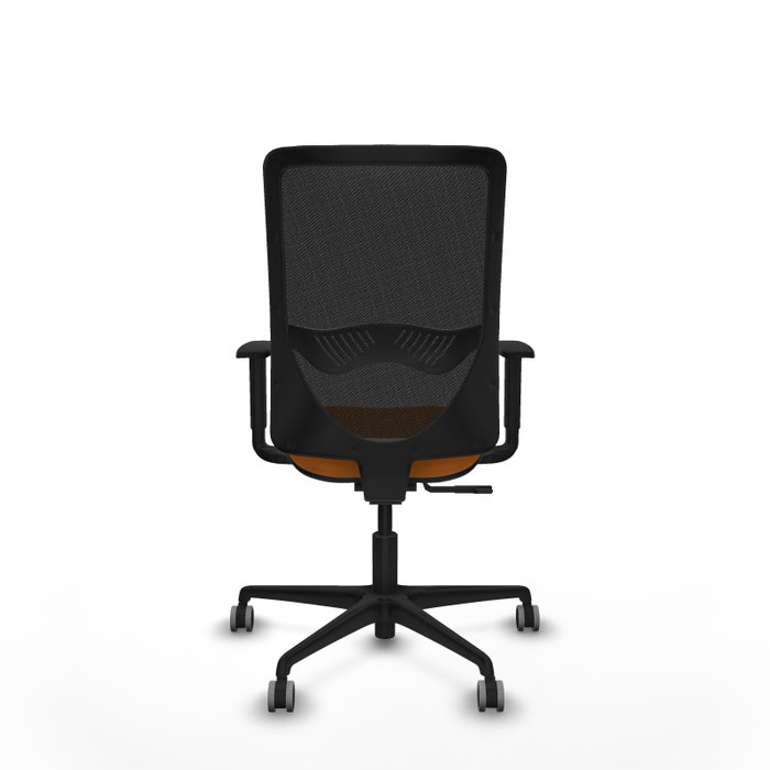 PIQUERAS Y CRESPO Silla de oficina Zulema Naranja y Negro con Mecanismo Sincro PIQUERAS Y CRESPO Silla de oficina Zulema Naranja y Negro con Mecanismo Sincro