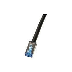 LogiLink Cable de Red Patch CAT.6A S/FTP 10 m Exterior Negro - Alto Rendimiento para Entornos Exigentes