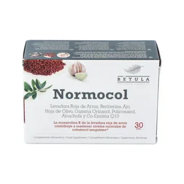 Betula Normonakol 30 Comp. Monacolina Levadura Arroz Niveles Colesterol Sanguíneo