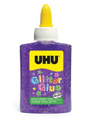 Cola Glitter Glue Uhu Bote De 88Ml Morado (Set de 6)