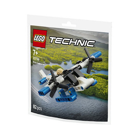 LEGO 30736 LEGO Technic Hidroavión Blanco, Juego de Construcción, 82 Piezas, para Niños de 7+ Años
