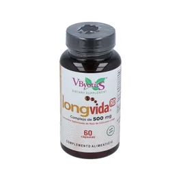 Vbyotics Longvida Cúrcuma 60 Cápsulas - Optimizada 500 mg - Apoyo Articular y Antioxidante