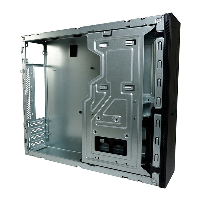 LC-Power LC-1406MB-TFX-ON Caja Micro Torre PC Gaming, Negro, Compatible con micro ATX/Mini-ITX, 1 Bahía 3.5'', 3 Bahías 2.5'', 4 Ranuras de Expansión, sin Fuente