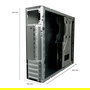 LC-Power LC-1406MB-TFX-ON Caja Micro Torre PC Gaming, Negro, Compatible con micro ATX/Mini-ITX, 1 Bahía 3.5'', 3 Bahías 2.5'', 4 Ranuras de Expansión, sin Fuente