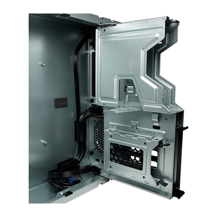 LC-Power LC-1406MB-TFX-ON Caja Micro Torre PC Gaming, Negro, Compatible con micro ATX/Mini-ITX, 1 Bahía 3.5'', 3 Bahías 2.5'', 4 Ranuras de Expansión, sin Fuente