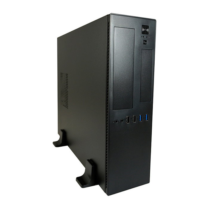 LC-Power LC-1406MB-TFX-ON Caja Micro Torre PC Gaming, Negro, Compatible con micro ATX/Mini-ITX, 1 Bahía 3.5'', 3 Bahías 2.5'', 4 Ranuras de Expansión, sin Fuente