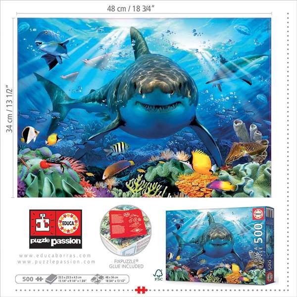 Educa Puzzle 500 Piezas Gran Tiburón Blanco