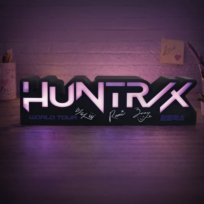 KIDS LICENSING Lámpara Multicolor Logo Huntrix K-Pop Demon Hunters Recargable USB-C