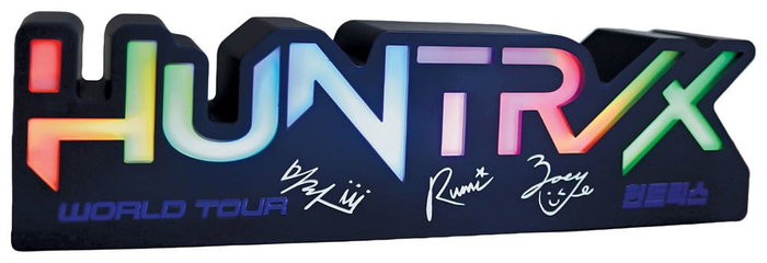 KIDS LICENSING Lámpara Multicolor Logo Huntrix K-Pop Demon Hunters Recargable USB-C