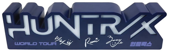 KIDS LICENSING Lámpara Multicolor Logo Huntrix K-Pop Demon Hunters Recargable USB-C