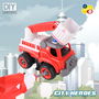 Tachan Camión de Bomberos RC Armable T01025 con Control Remoto, 33 Piezas para Niños +3 Años