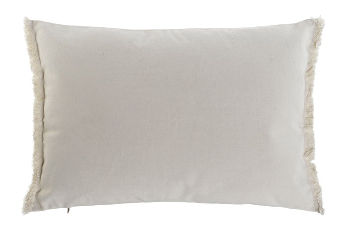 DKD Home Decor Atlantico Cojín Crudo Azul 10 x 45 x 60 cm (2 Unidades) Algodón Poliéster