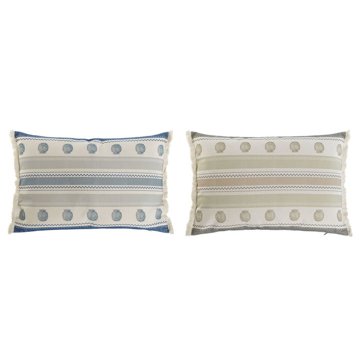DKD Home Decor Set de 2 Cojines de Algodón y Poliéster 60x45x10 cm Surtidos
