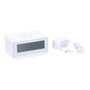 Grundig Reloj Despertador con Cargador Inalámbrico 5W, Termómetro, Calendario, 3 Modos de Luz y Alarma Dual, Color Blanco