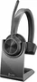 Poly Voyager 4310 USB-C con adaptador BT700 y soporte de carga, Negro