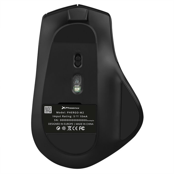 Ratón Inalámbrico Phoenix ERGO M2 Negro (1 unidad)