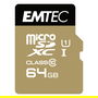 EMTEC m64GB UHS-I U1 EliteGold Tarjeta MicroSDXC de 64GB Clase 10 con Adaptador SD