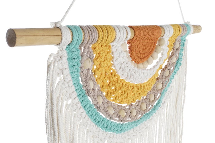 DKD Home Decor Decoración Colgante Macramé 50x1x95 Surtido de 3