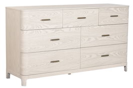 DKD Home Decor Cómoda Tradicional Gris Claro 48.3 x 92.5 x 165 cm 7 Cajones Metal MDF