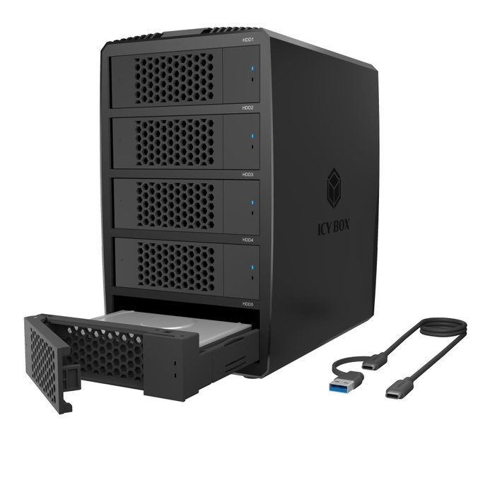 ICY BOX IB-RD3705-CU3 Sistema RAID para 5x 2,5/3,5 SATA HDD/SSD