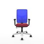 PIQUERAS Y CRESPO Silla de oficina Motilla con mecanismo Sincro/Traslack Granate y Azul