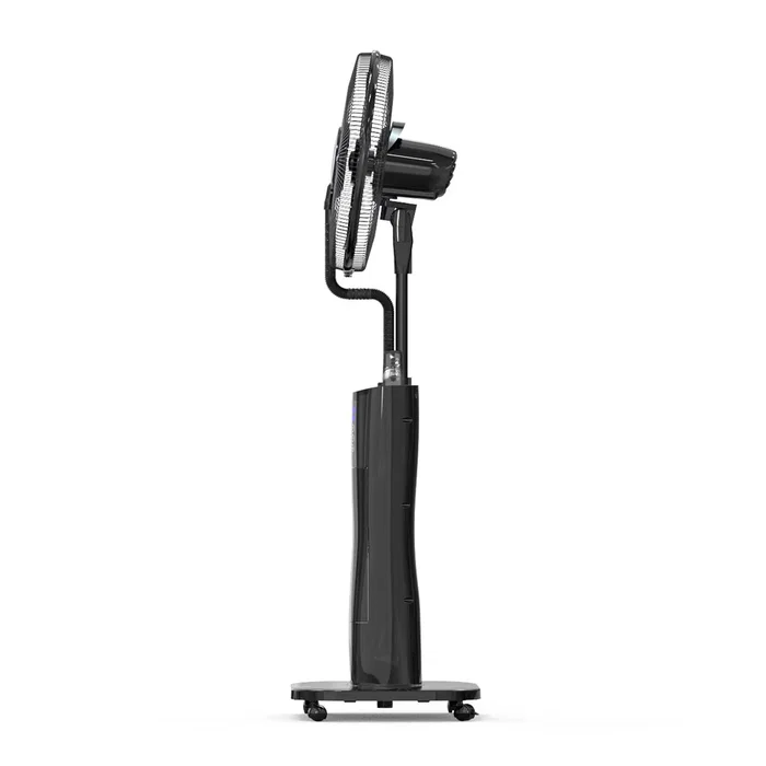 Haeger HF-18R.002A Ventilador con Humidificador Negro - 45 cm, 3 Velocidades, Control Táctil e Inalámbrico, Oscilación 90°, Temporizador, Capacidad 2L