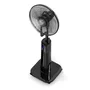 Haeger HF-18R.002A Ventilador con Humidificador Negro - 45 cm, 3 Velocidades, Control Táctil e Inalámbrico, Oscilación 90°, Temporizador, Capacidad 2L