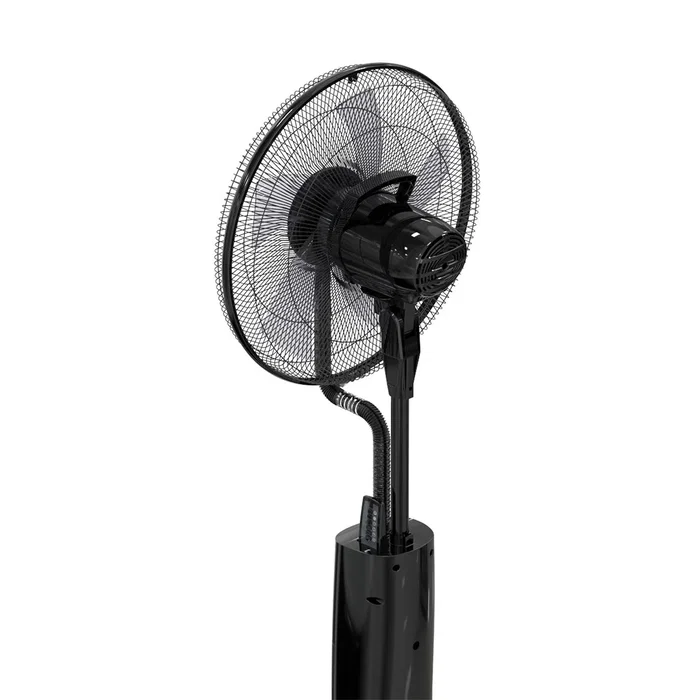 Haeger HF-18R.002A Ventilador con Humidificador Negro - 45 cm, 3 Velocidades, Control Táctil e Inalámbrico, Oscilación 90°, Temporizador, Capacidad 2L