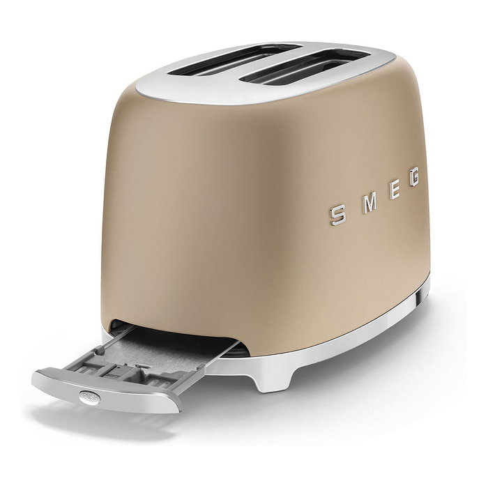 Smeg TSF01CHMEU Tostador 2 Ranuras 950W Champagne, Acero Inoxidable, Función Descongelar/Recalentar, Control Electrónico y Bandeja Extraíble Smeg TSF01CHMEU Tostador 2 Ranuras 950W Champagne, Acero Inoxidable, Función Descongelar/Recalentar, Control Electrónico y Bandeja Extraíble