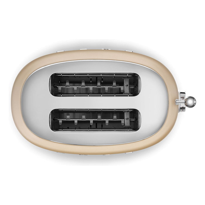 Smeg TSF01CHMEU Tostador 2 Ranuras 950W Champagne, Acero Inoxidable, Función Descongelar/Recalentar, Control Electrónico y Bandeja Extraíble Smeg TSF01CHMEU Tostador 2 Ranuras 950W Champagne, Acero Inoxidable, Función Descongelar/Recalentar, Control Electrónico y Bandeja Extraíble