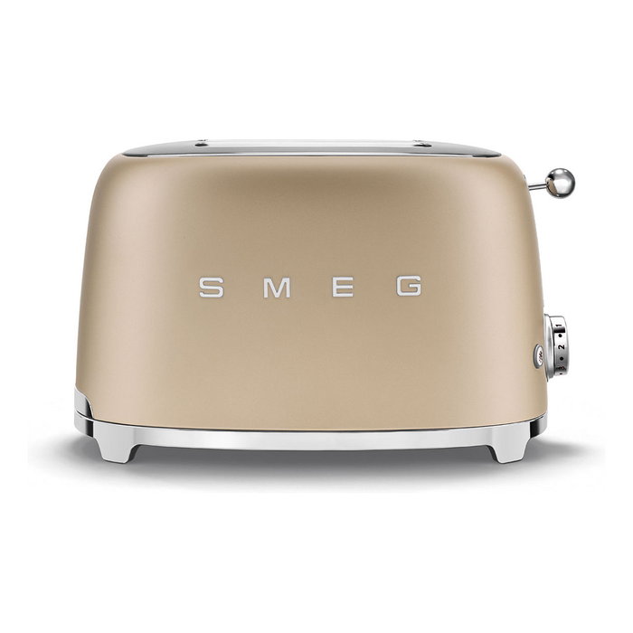 Smeg TSF01CHMEU Tostador 2 Ranuras 950W Champagne, Acero Inoxidable, Función Descongelar/Recalentar, Control Electrónico y Bandeja Extraíble Smeg TSF01CHMEU Tostador 2 Ranuras 950W Champagne, Acero Inoxidable, Función Descongelar/Recalentar, Control Electrónico y Bandeja Extraíble