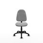 Silla de oficina Algarra con mecanismo Contacto permanente básico tapizada con Tela color Gris claro. Equipada con Base poliamida negra, Sin brazos y Ruedas de nailon 50 mm