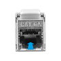 DeLOCK Cable RJ45 macho a Módulo Keystone RJ45 hembra Cat.6A 1 m negro