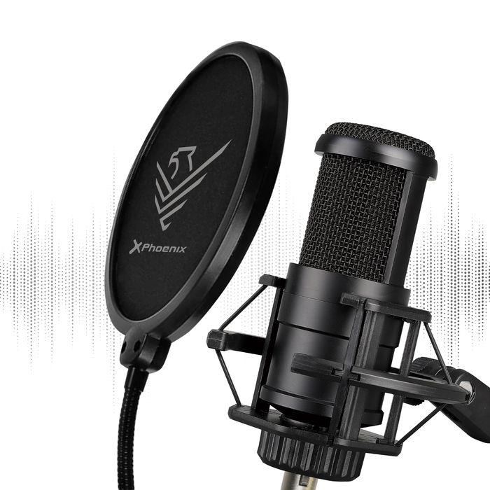 Phoenix Technologies Micrófono de Condensador Streamcast Pro Gaming para Streaming y Podcast con Brazo Articulado Phoenix Technologies Micrófono de Condensador Streamcast Pro Gaming para Streaming y Podcast con Brazo Articulado