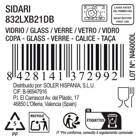 La Mediterranea Copa Sidari Azul 350 cc (Pack de 36 unidades)