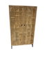 DKD Home Decor Armario Moderno Marron Acacia y Metal 40 x 161 x 90 cm con 2 Puertas y 3 Estanterías