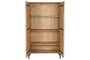 DKD Home Decor Armario Moderno Marron Acacia y Metal 40 x 161 x 90 cm con 2 Puertas y 3 Estanterías