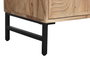 DKD Home Decor Armario Moderno Marron Acacia y Metal 40 x 161 x 90 cm con 2 Puertas y 3 Estanterías