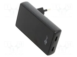 GOOBAY Cargador USB-C GaN de 65W con 2 puertos Power Delivery