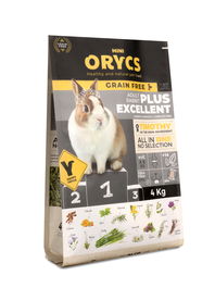 ORYCS Adult Plus Prevent Rabbit Alimento Con 14 Variedades De Plantas 4kg