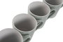 DKD Home Decor Set de 4 tazas de gres Mandala 24 verde menta
