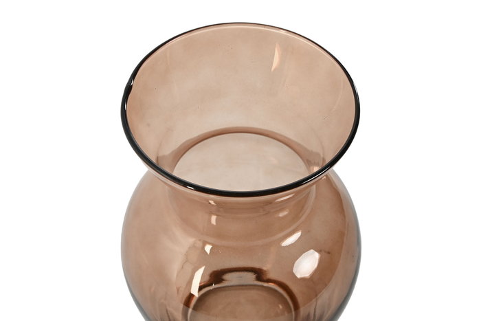 DKD Home Decor Jarrón de Cristal Ámbar 16x16x27 cm DKD Home Decor Jarrón de Cristal Ámbar 16x16x27 cm