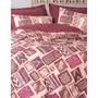 Juego de Cama 220x240 cm con 2 Fundas de Almohada 60x60 cm - 100% Algodón - Rojo - ASI8684283424771