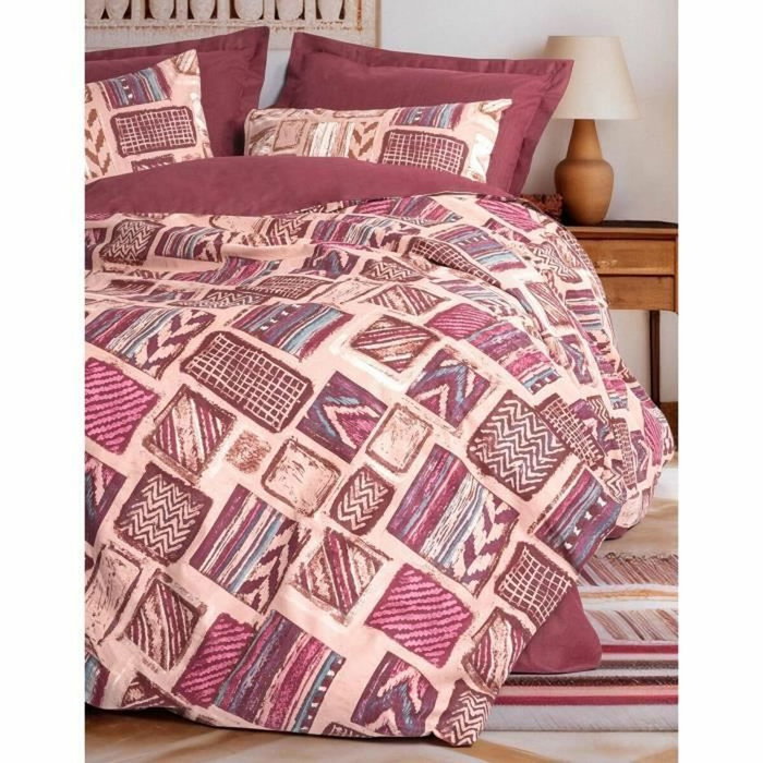 Aucune Juego de Cama Rojo 100% Algodón con Funda Nórdica y 2 Fundas de Almohada Aucune Juego de Cama Rojo 100% Algodón con Funda Nórdica y 2 Fundas de Almohada